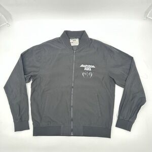 Mob Psycho 100 Anime Lightweight Bomber Jacket Crunchyroll Zip Black XL Otaku